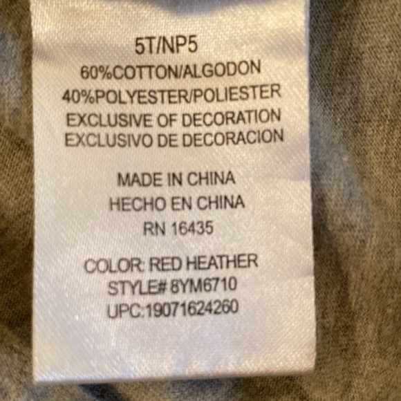 Disney Mickey Mouse SET kids red shorts & T-shirt size 5T - Picture 10 of 10